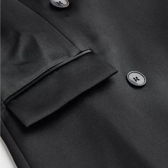 H&M Black Double-Breasted Coat Dress - Picture 2 of 10